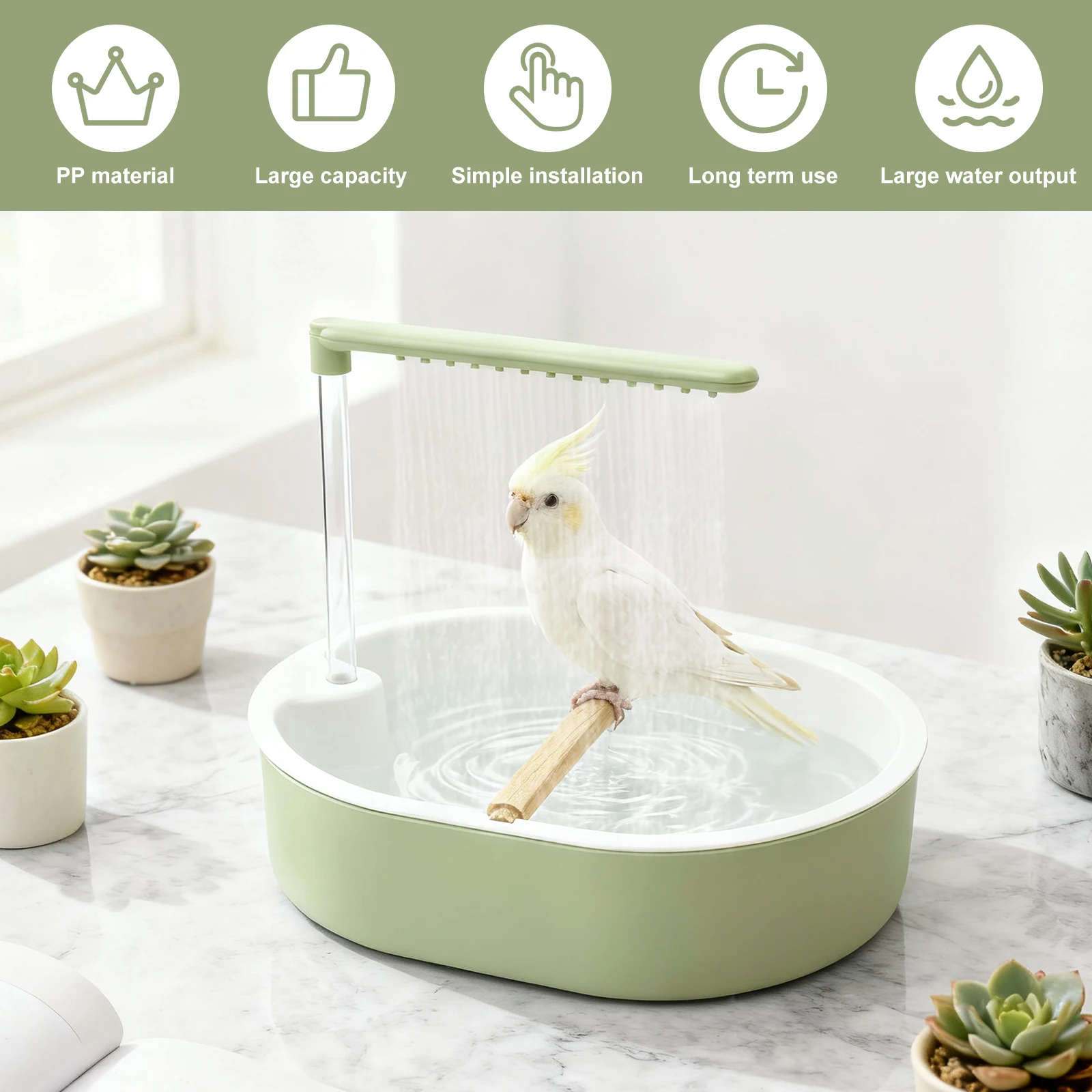 Parrot Automatic Bird Bath Tub - Pet Supplies Plus ulasan dan harga