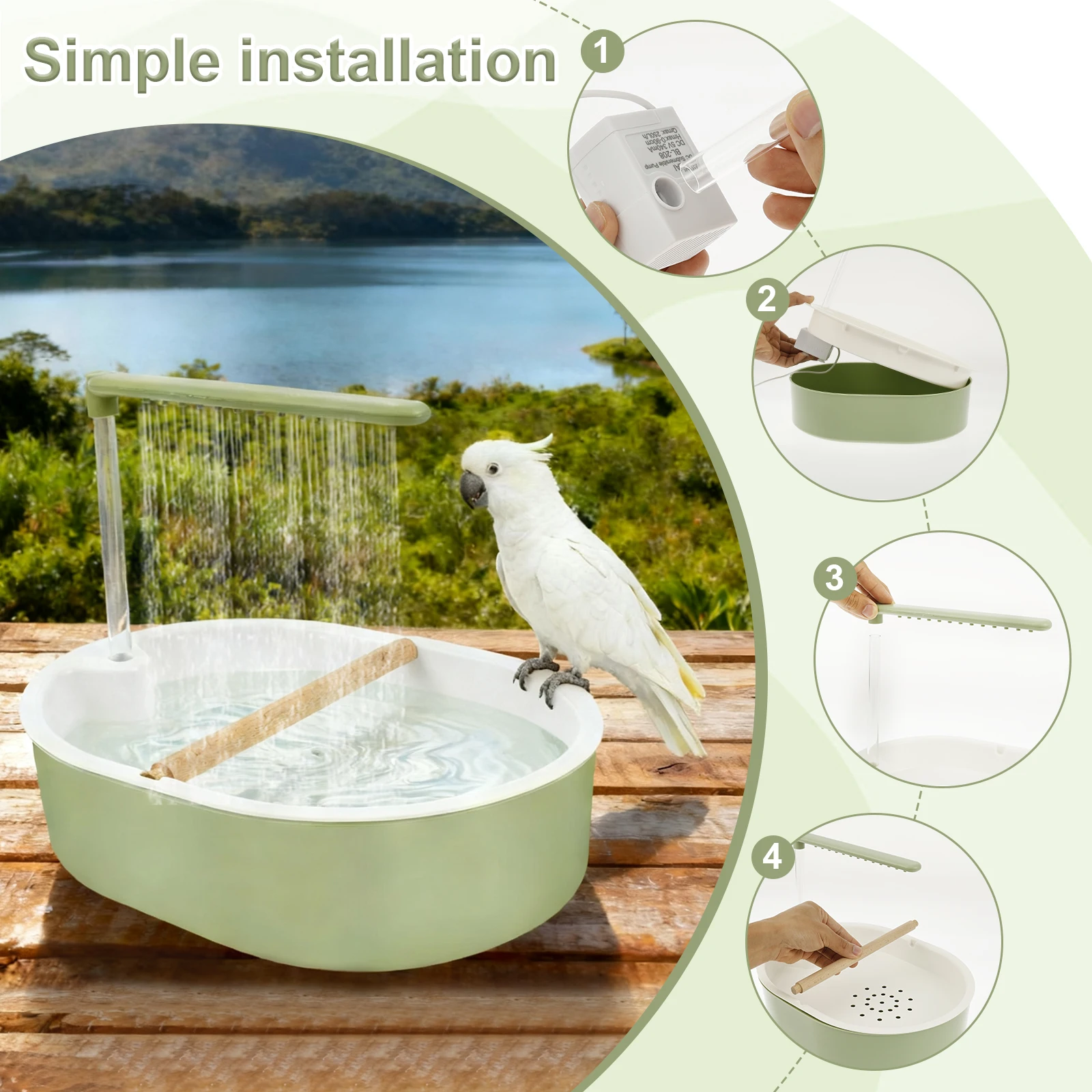 Parrot Automatic Bird Bath Tub - Pet Supplies Plus ulasan dan harga