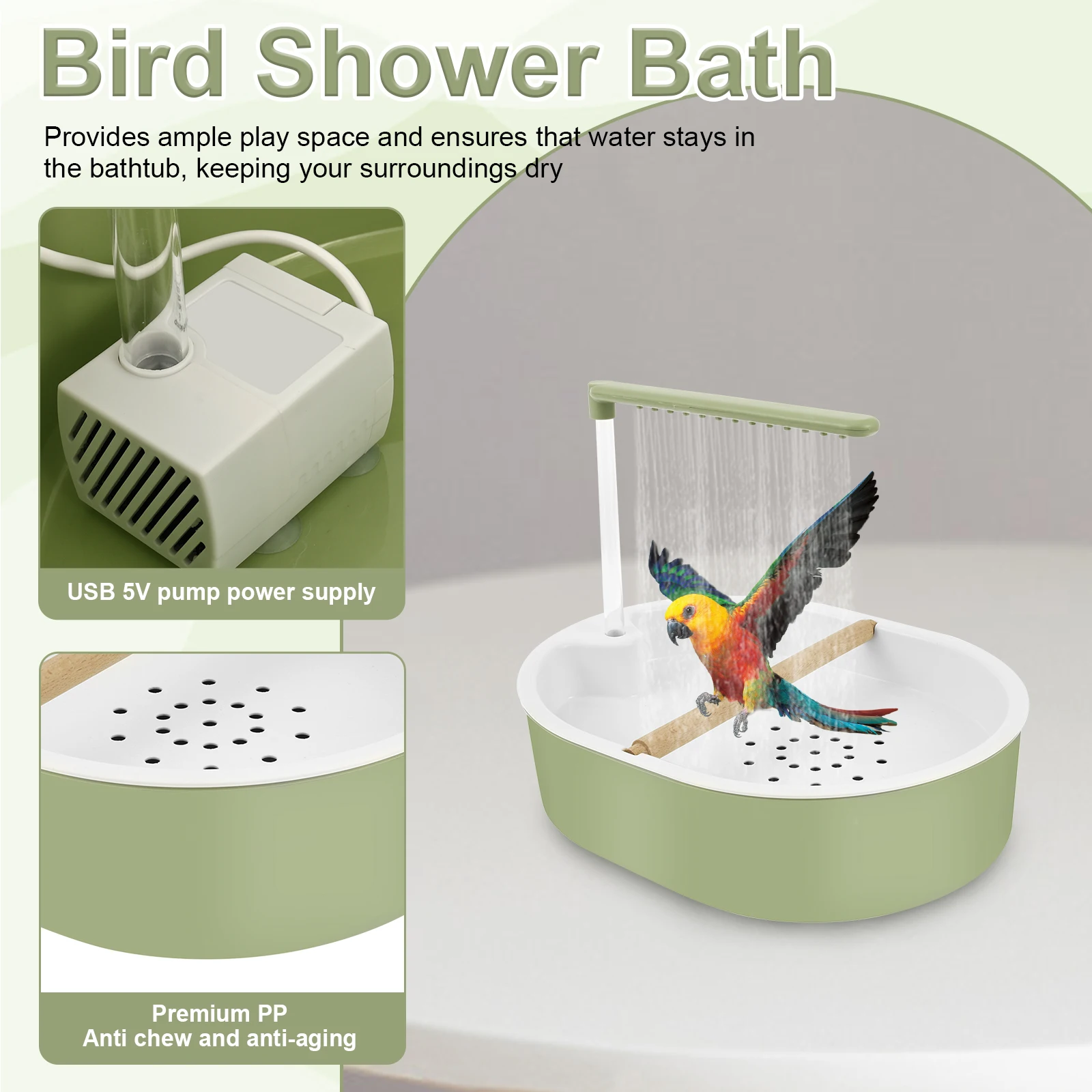 Parrot Automatic Bird Bath Tub - Pet Supplies Plus ulasan dan harga