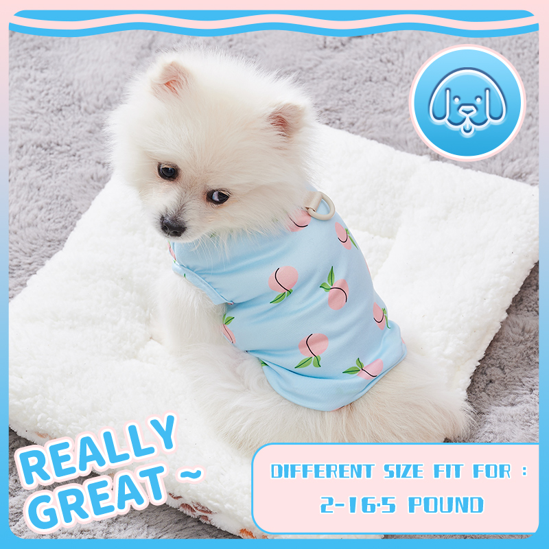 Pink Peach Pattern Vest for Pe - Pet Supplies York ulasan dan harga