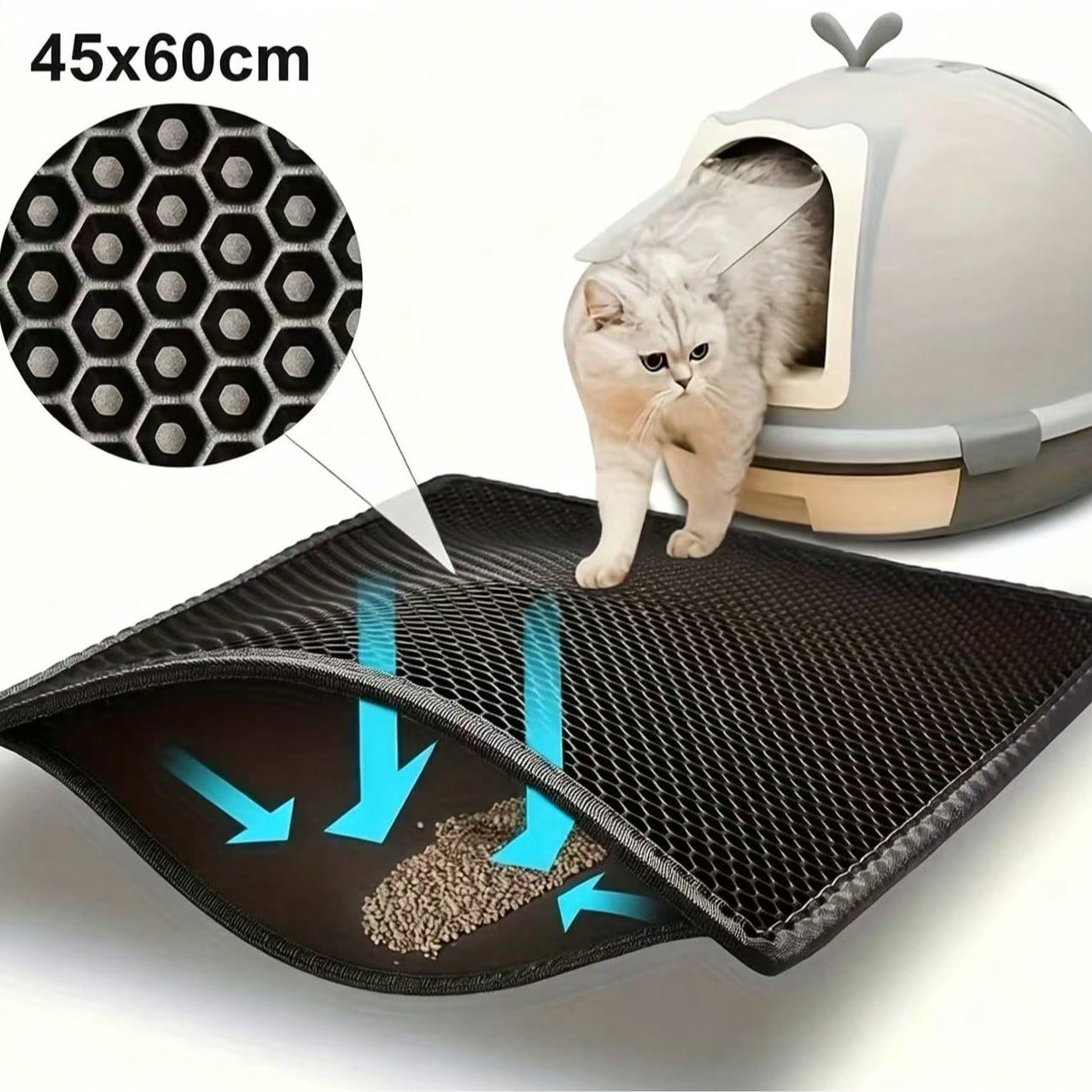 Double-Layer Cat Litter Mat, E - Cat Litter Mat ulasan dan harga