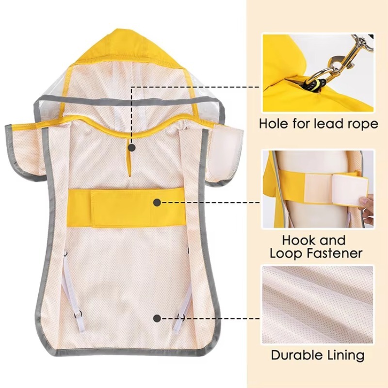 Custom Printed Reflective Dog  - Dog Raincoat ulasan dan harga