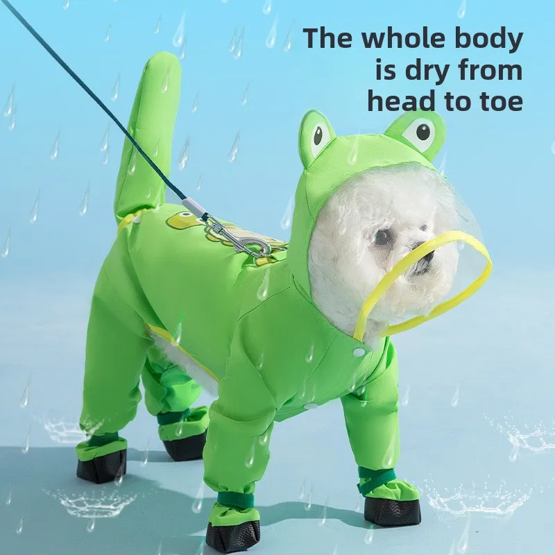 Puppy Dog with Feet Poncho All - Dog Raincoat ulasan dan harga