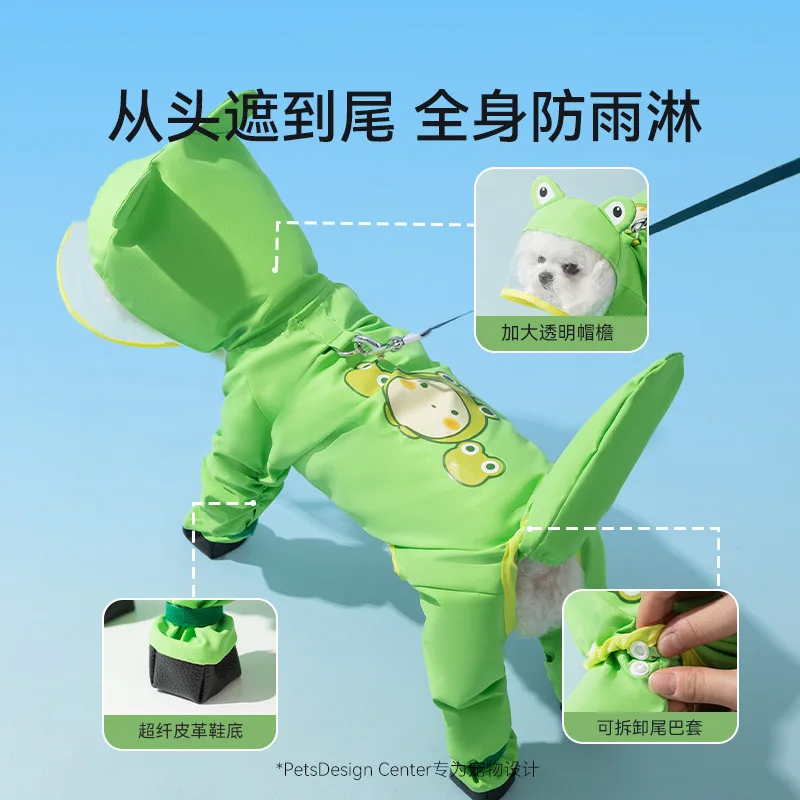 Puppy Dog with Feet Poncho All - Dog Raincoat ulasan dan harga
