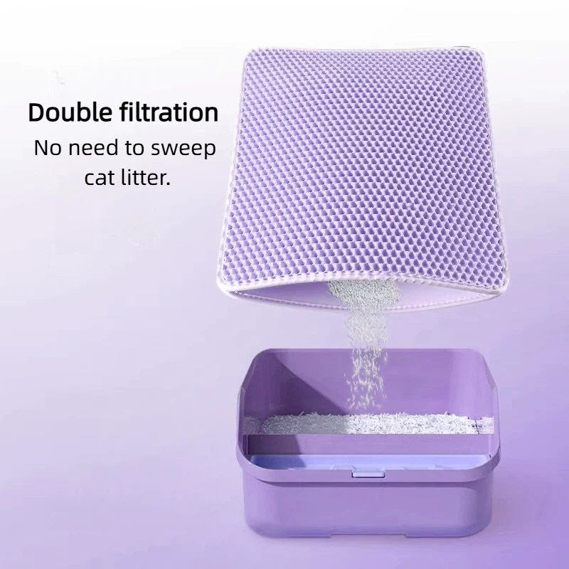 Purple Cat Litter Mat Double L - Cat Litter Mat ulasan dan harga