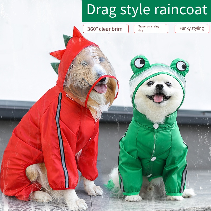 Dog Raincoat Waterproof Dogfac - Dog Raincoat ulasan dan harga