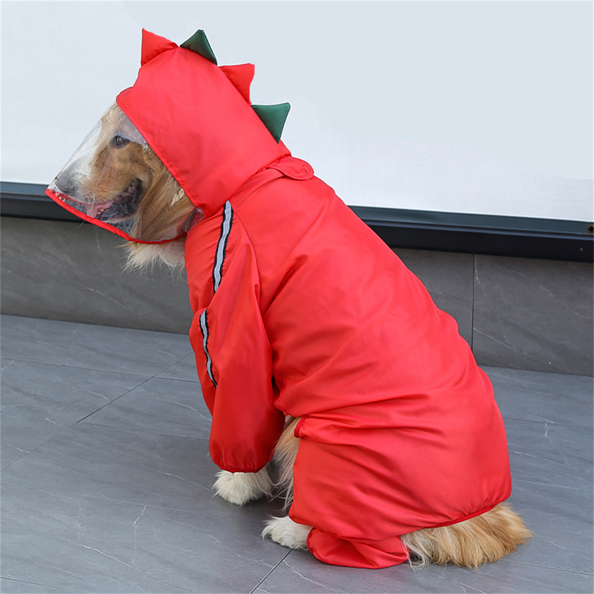 Dog Raincoat Waterproof Dogfac - Dog Raincoat ulasan dan harga